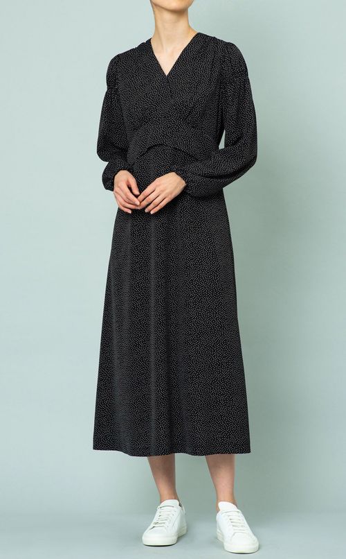 ドットカシュクールワンピース