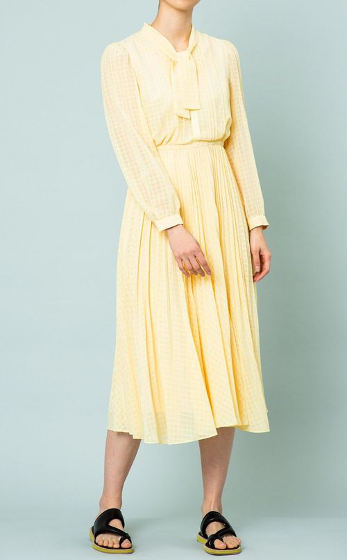 シアーチェックタイワンピース