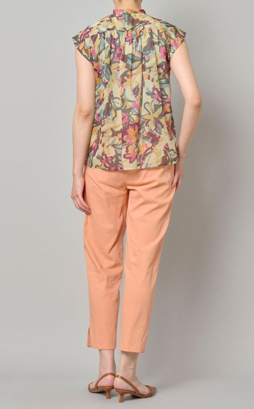 ガーデンフラワーギャザーブラウス