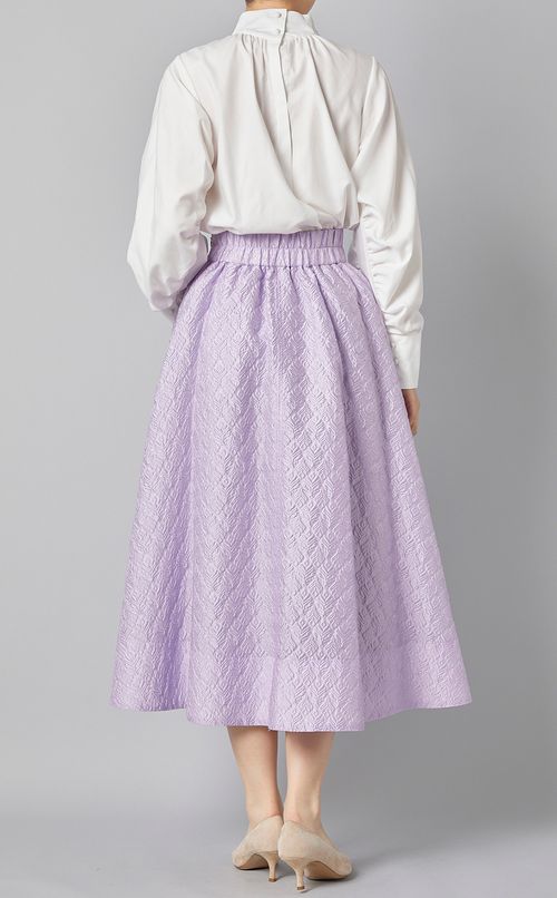 ハイネックギャザーブラウス