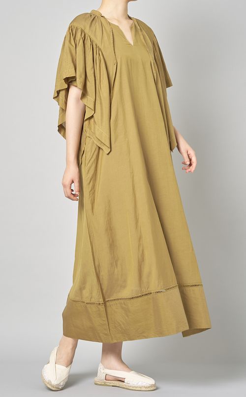 ハシゴレースギャザースリーブワンピース