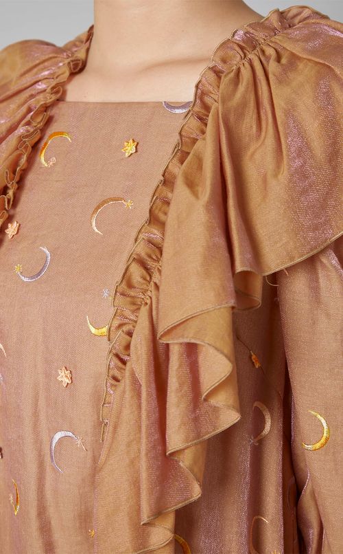 エンブロイダリーラッフルワンピース