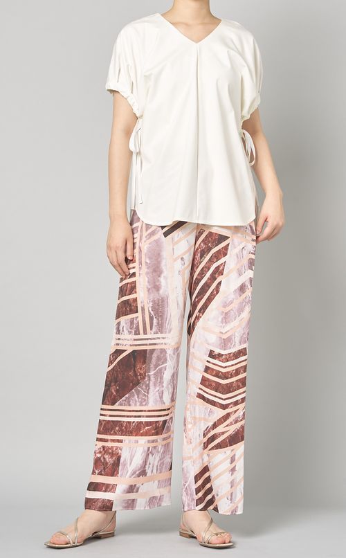 マーブルプリントパンツ