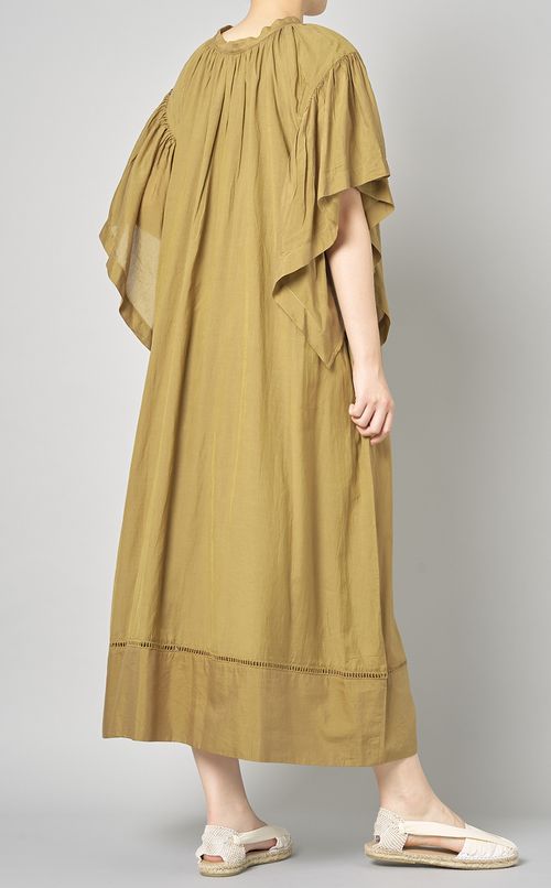 ハシゴレースギャザースリーブワンピース