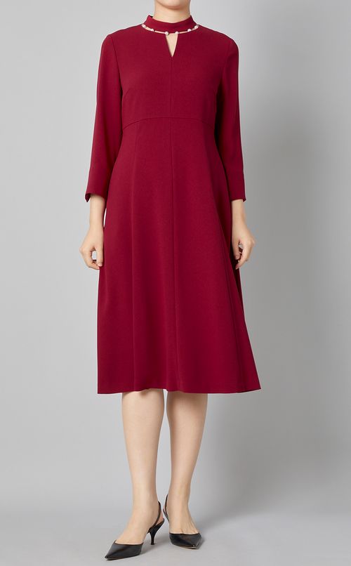 ネックパールワンピース