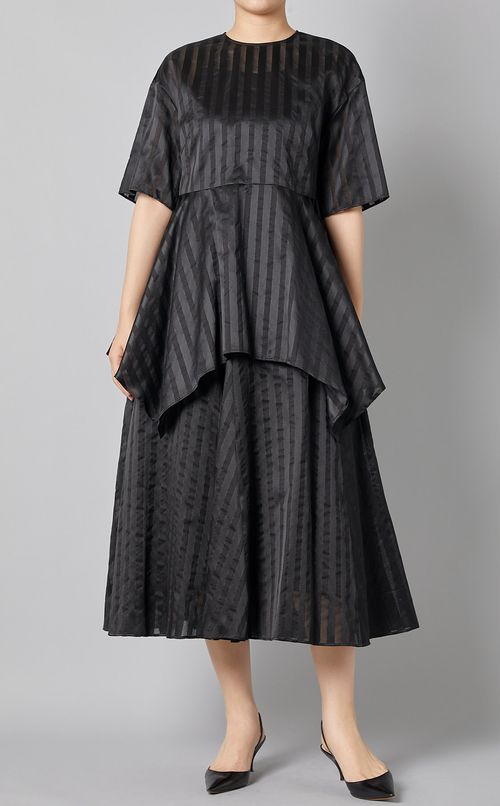 ストライプフレアスカート