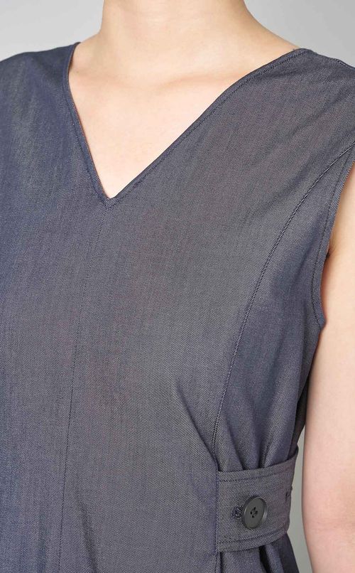 Vネックウエストマークサロペット