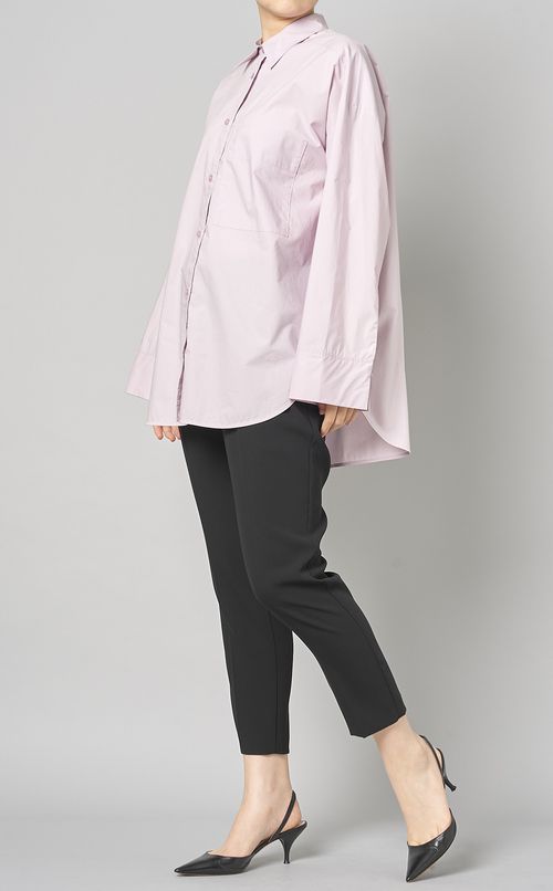 コットンポプリンオーバーサイズシャツ