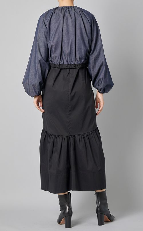 バイカラーブルゾンセットワンピース