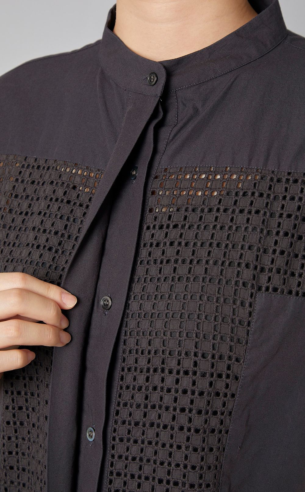 シースルーレースコットンロングドレス