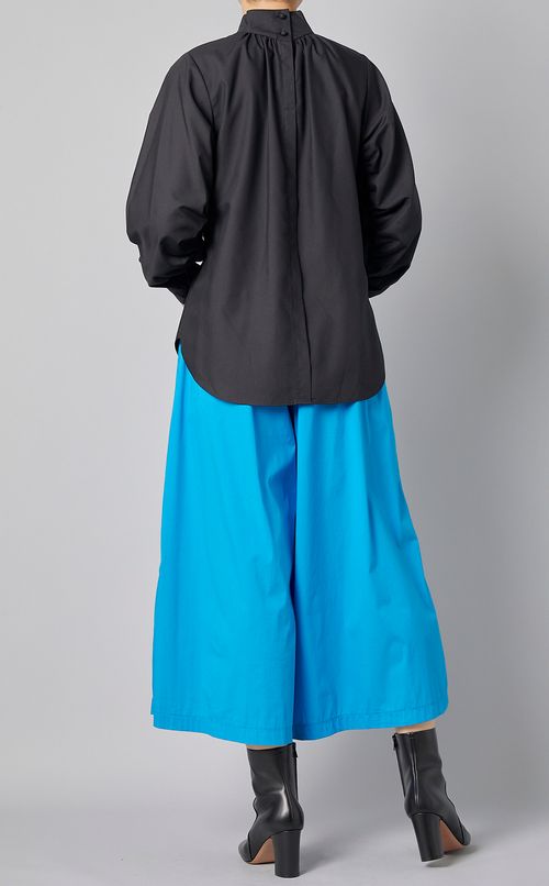 ハイネックギャザーブラウス