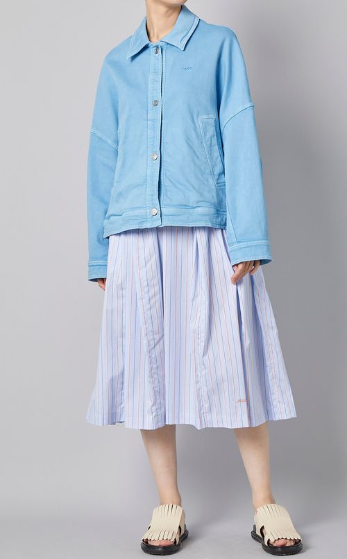 デニムプリントオーバーサイズブルゾン