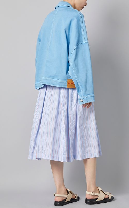 デニムプリントオーバーサイズブルゾン