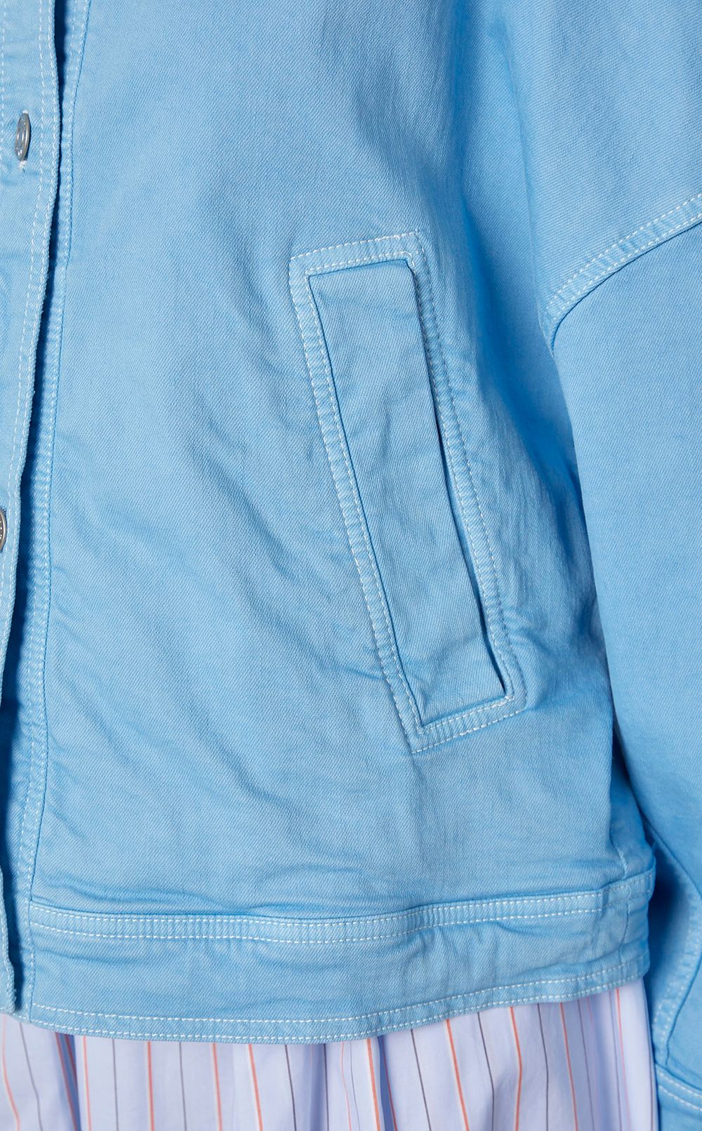 デニムプリントオーバーサイズブルゾン