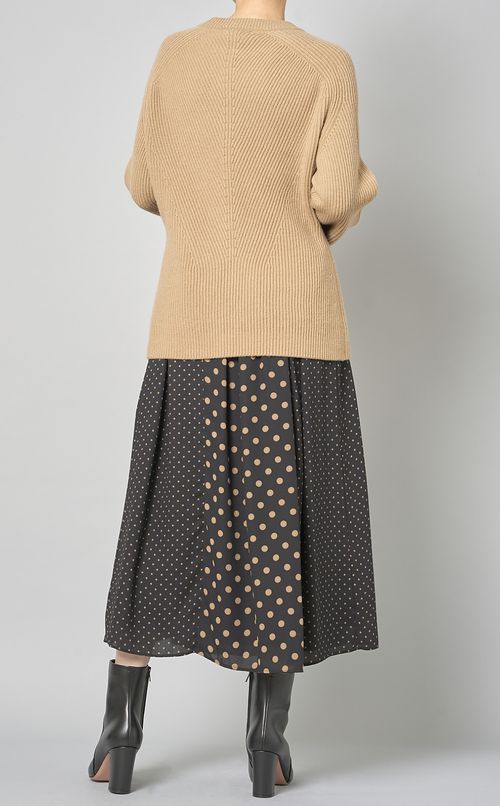 ミックスドットプリントスカート