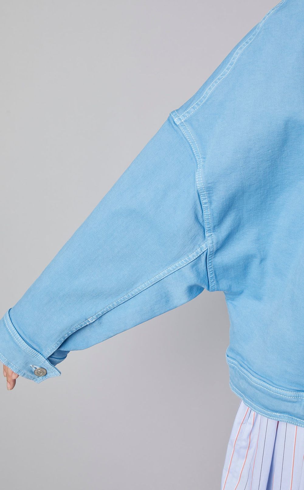 デニムプリントオーバーサイズブルゾン