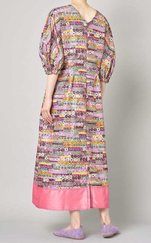 ミックスフラワープリントワンピース