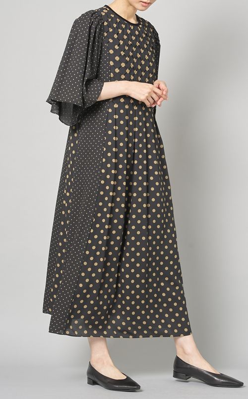 ミックスドットプリントワンピース