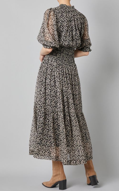 ミニフラワープリントロングワンピース