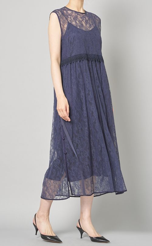 レースレイヤードワンピース