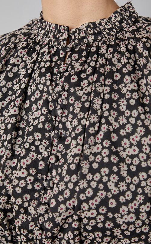 ミニフラワープリントロングワンピース