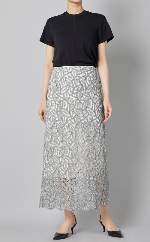 リーフレースタイトスカート