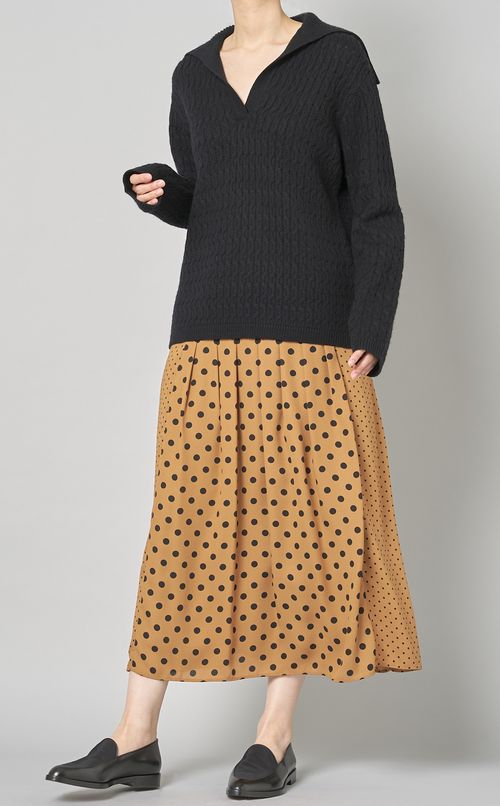 ミックスドットプリントスカート