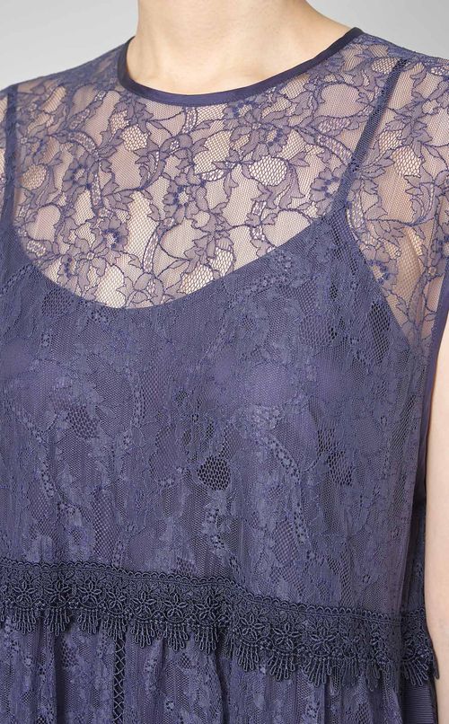 レースレイヤードワンピース