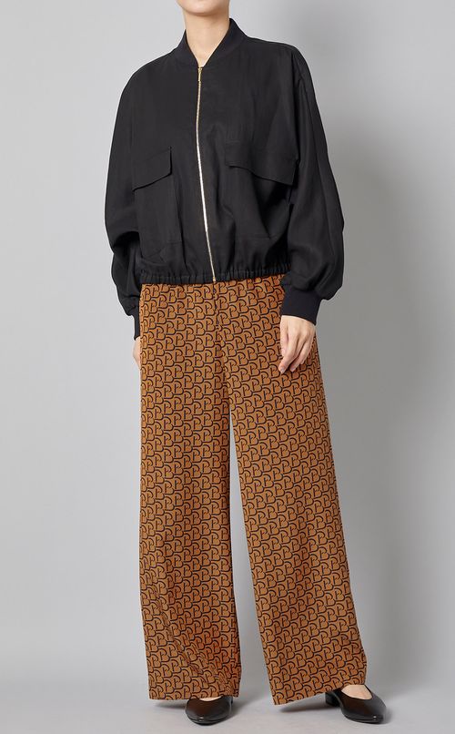 モノグラムプリントイージーワイドパンツ