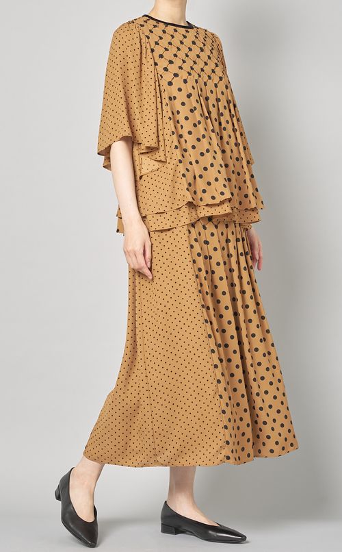 ミックスドットプリントスカート