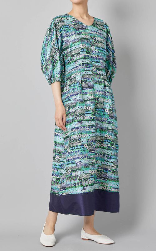 ミックスフラワープリントワンピース