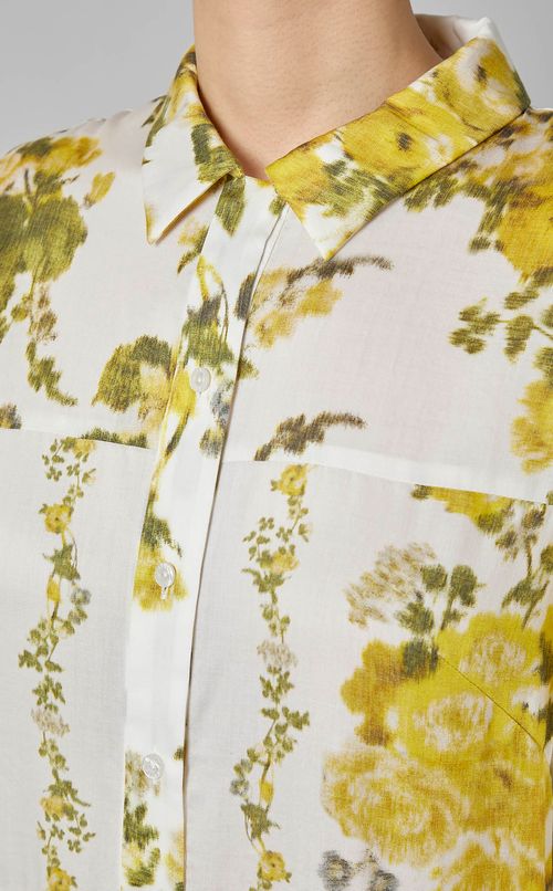 プリントショートスリーブティアードドレス