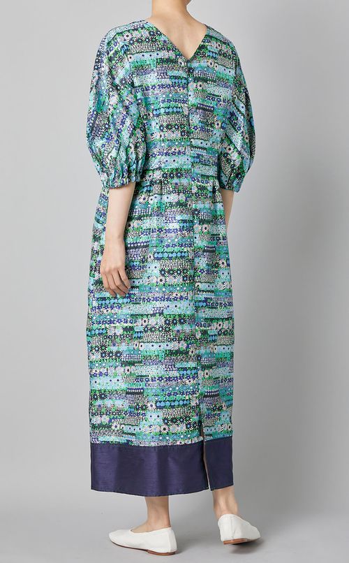 ミックスフラワープリントワンピース