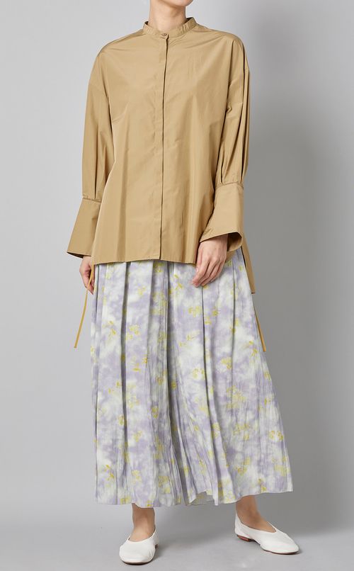 サイドスリットリボンシャツ