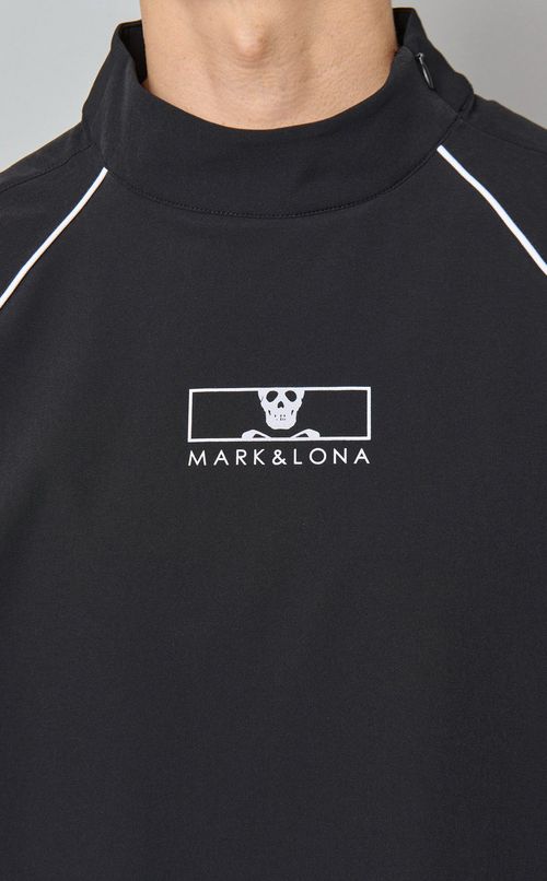 【手洗い可】パターンモックネックTシャツ