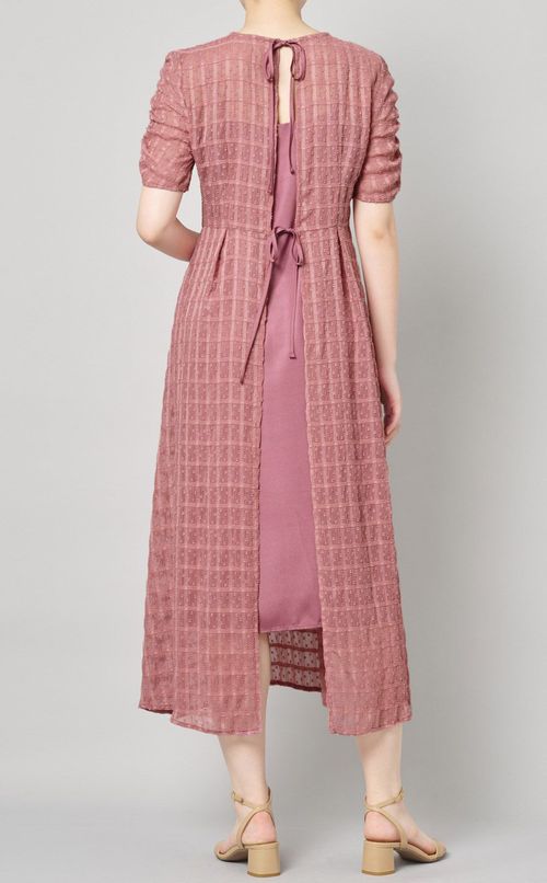 ドットドビーエプロンドレス