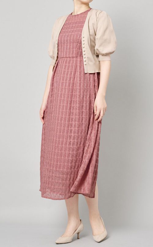 ドットドビーエプロンドレス