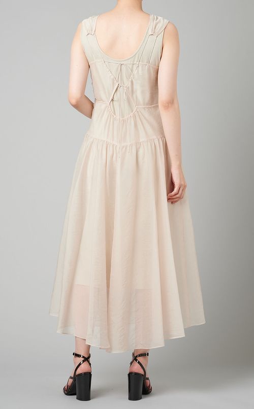 バックリボンシアーワンピース