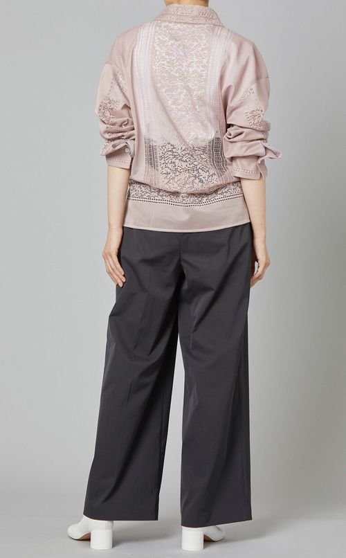 パネルレースシャツ