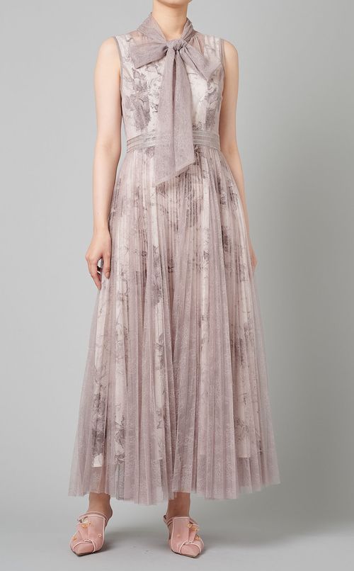 フラワーレイヤードドレス