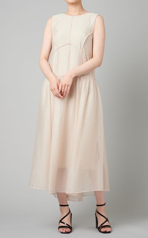 バックリボンシアーワンピース