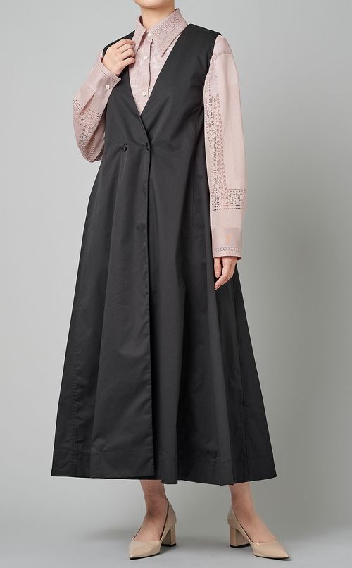 パネルレースシャツ