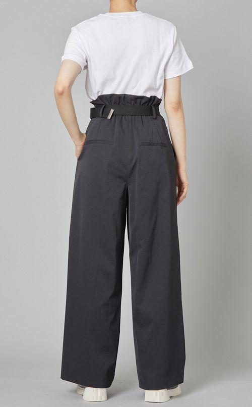 ハイウエストストレッチワイドパンツ