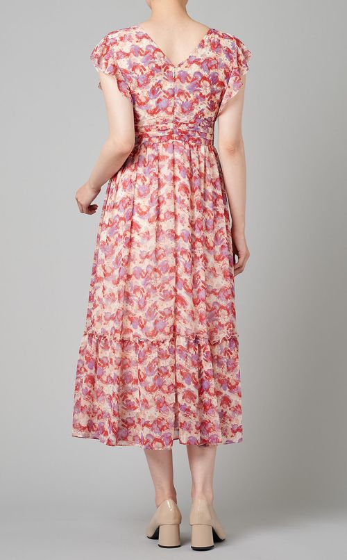 フラワープリントワンピース