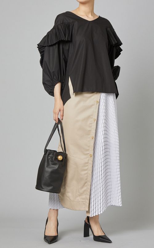 レザーバケットバッグ