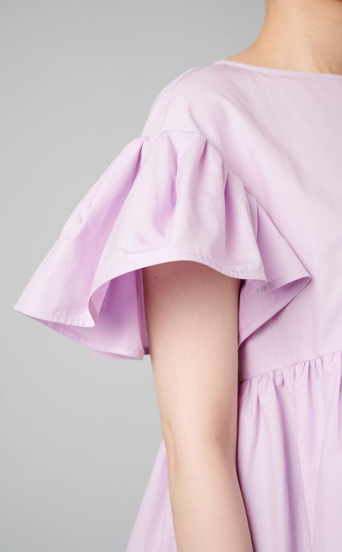 袖ギャザーペプラムブラウス