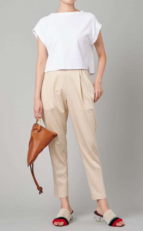 レザー三角バッグ