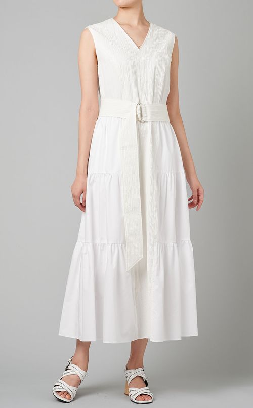 ノースリーブギャザーワンピース