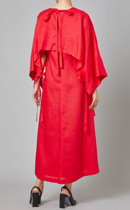 ボレロ付シアーリネンワンピース