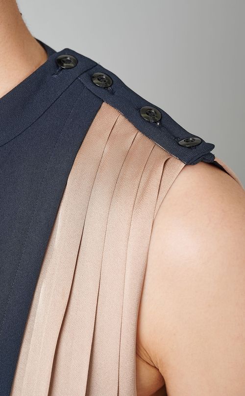 プリーツコンビネーションワンピース